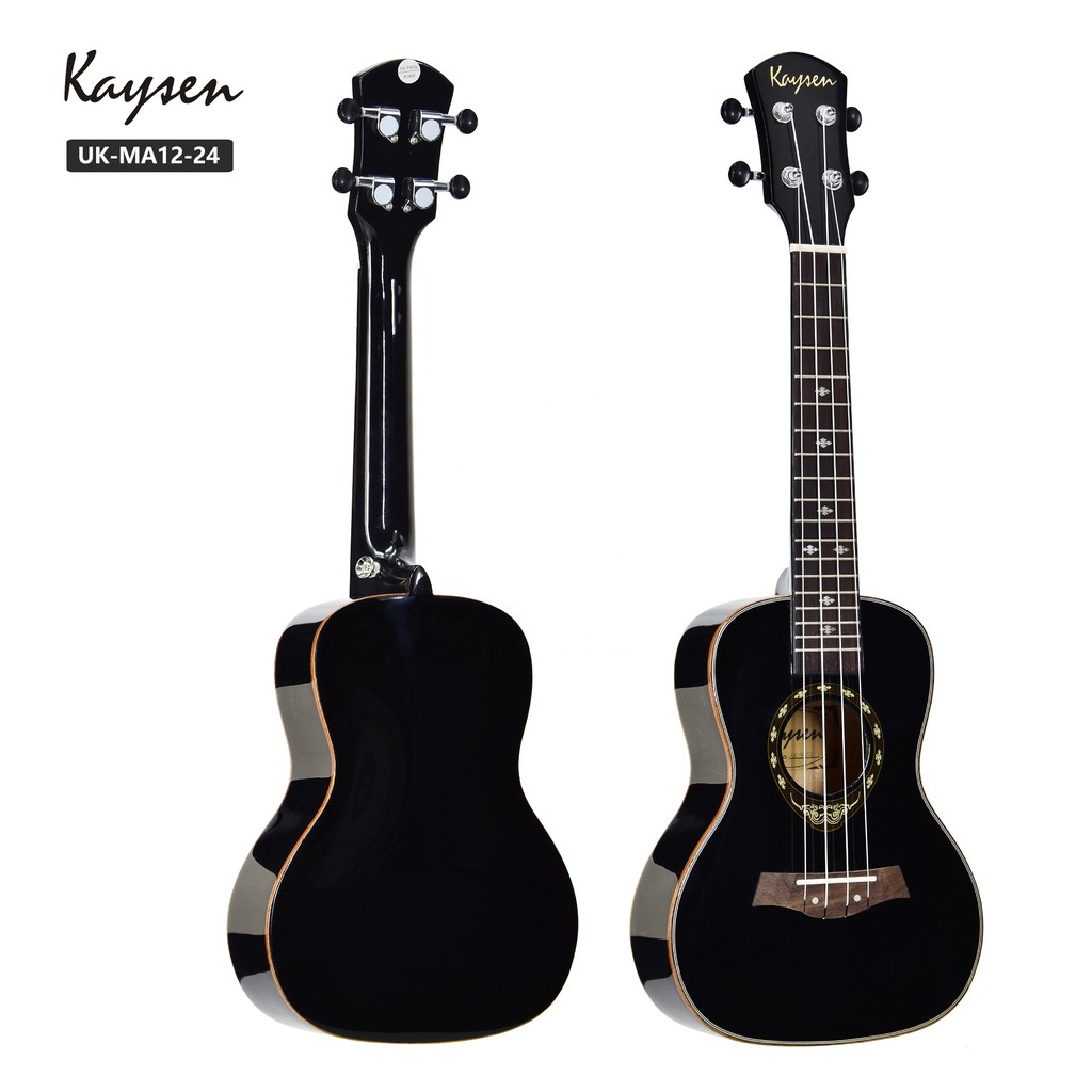 [ORDER] Đàn ukulele cao cấp sơn bóng đen hiệu Kaysen-Tặng đủ phụ kiện bao đàn