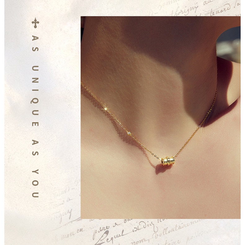 Vòng cổ BAMOER bạc 925 kiểu dáng thời trang xinh xắn cho nữ