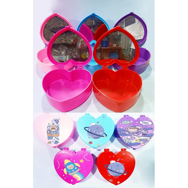 Hộp tim phi hành gia kèm gương HKG6 astronaut dễ thương cute đựng trang sức hoạt hình