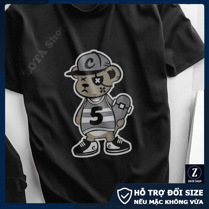 Áo thun nam đẹp❤️ Freeship 50K❤️ Áo phông trắng xám Crew Bear NZ13 | BigBuy360 - bigbuy360.vn