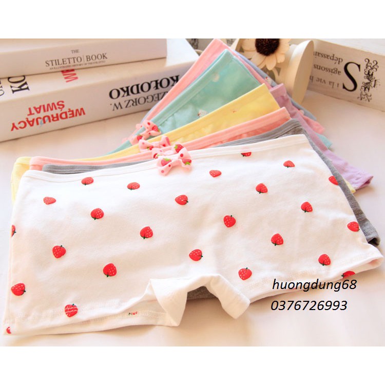 Boxex / Quần Lót Bé Gái Cotton Dâu Tây Xuất Hàn ( Q230 )