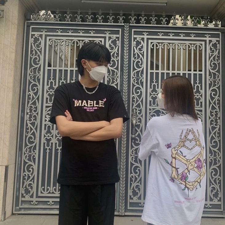 Áo Thun Unisex MABLE SKELETON HAND - White , Black | BigBuy360 - bigbuy360.vn