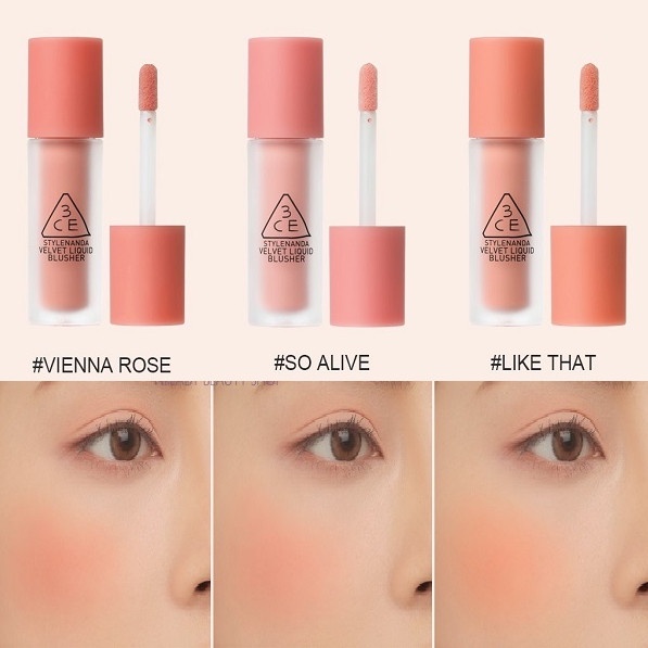 Má Hồng Dạng Kem 3CE velvet Liquid Blusher