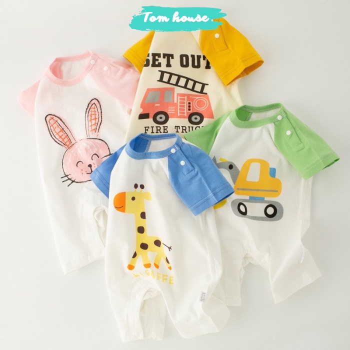 Bộ Liền Thân Đùi Cộc Tay Cho Bé Trai Bé Gái Sơ Sinh Mùa Hè Hàng Quảng Châu Cao Cấp 𝟏𝟒𝐁𝐃𝐃𝐔