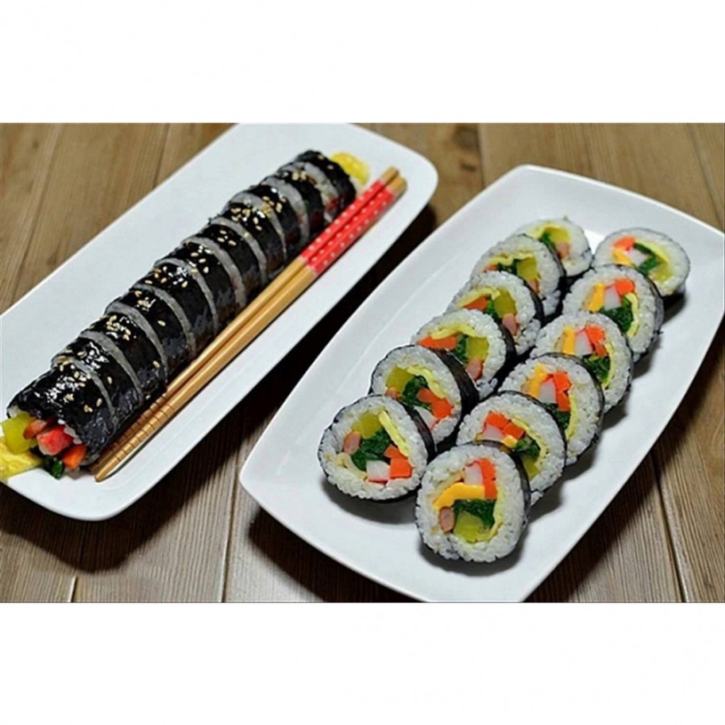 NỘI ĐỊA HÀN - Combo mành tre cuốn Kimbap và rong biển cuộn cơm sushi gimbab (10 tấm)