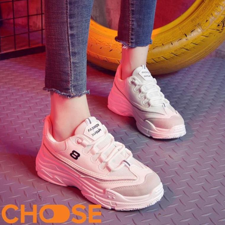 HOT Giày Nữ Sneaker Độn Đế ULZANG Thể Thao Tăng Chiều Cao Phối Màu Cá Tính G2902 👟 2020 . }