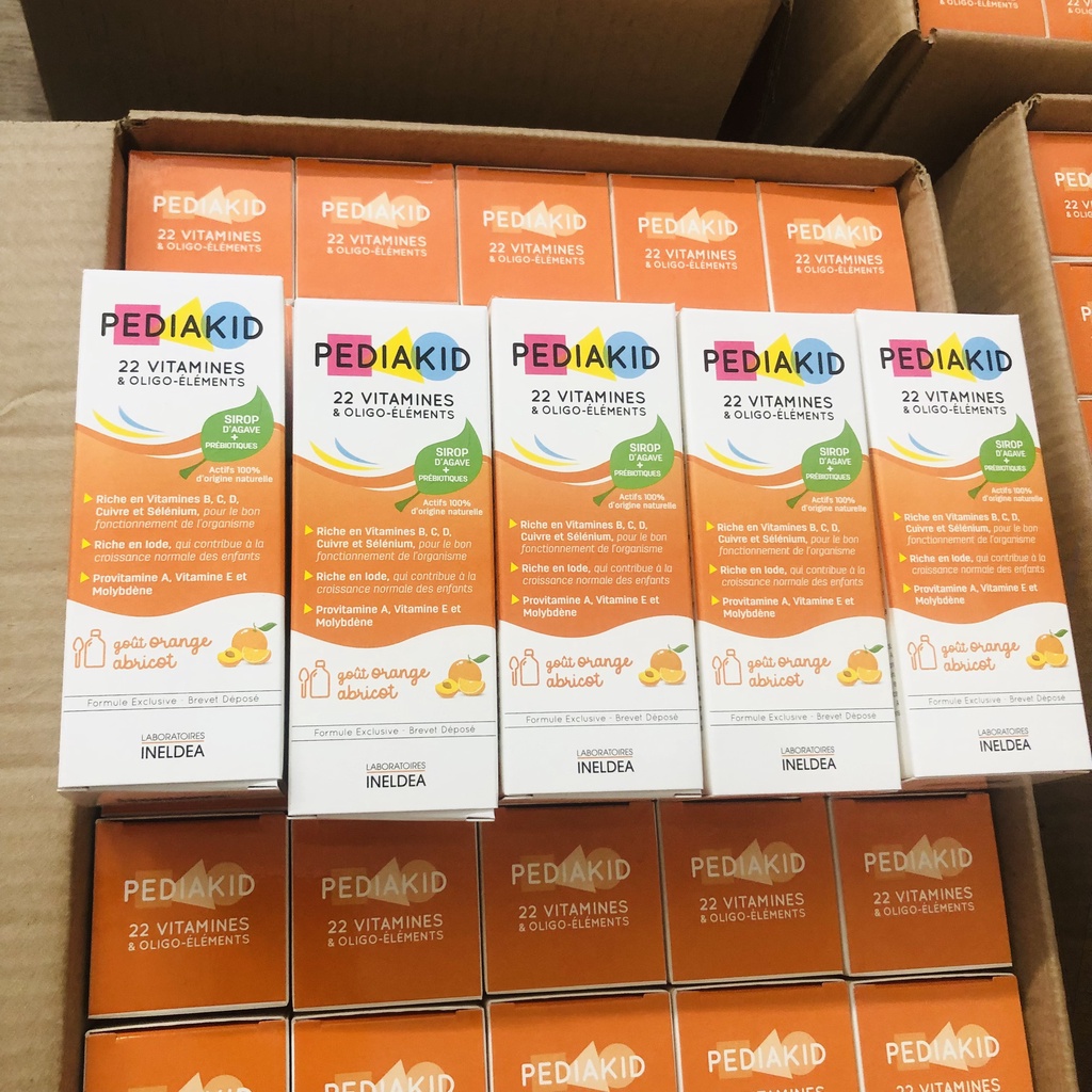 Vitamin tổng hợp và khoáng chất PediaKid 22 chai 125 ml - Giúp bé ăn ngon tăng sức đề kháng