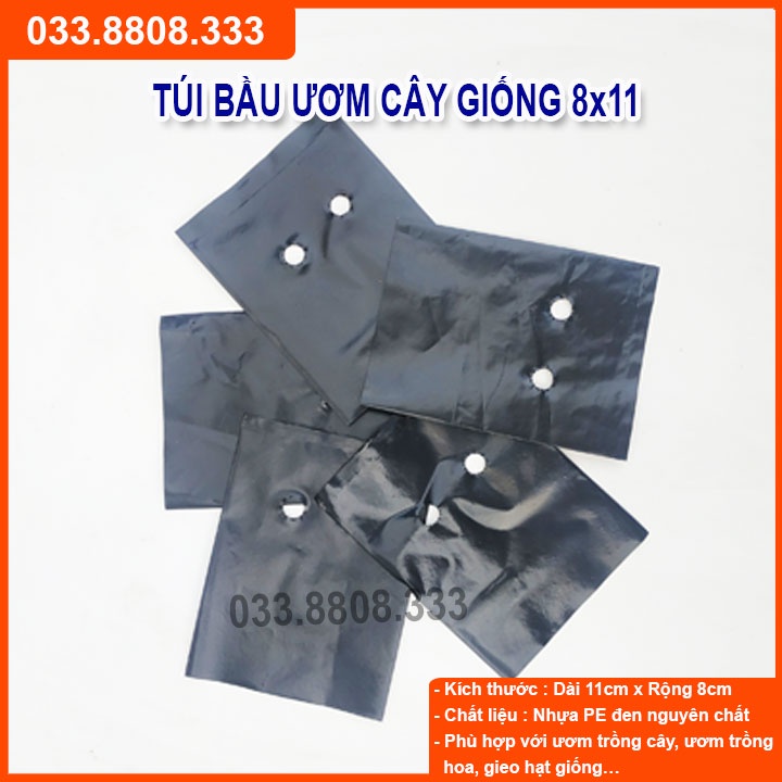 [Siêu Sale]  1KG TÚI BẦU VUÔNG ĐEN DÙNG ƯƠM CÂY ( SIZE 8x11CM) - CHẬU ƯƠM CÂY GIÁ RẺ