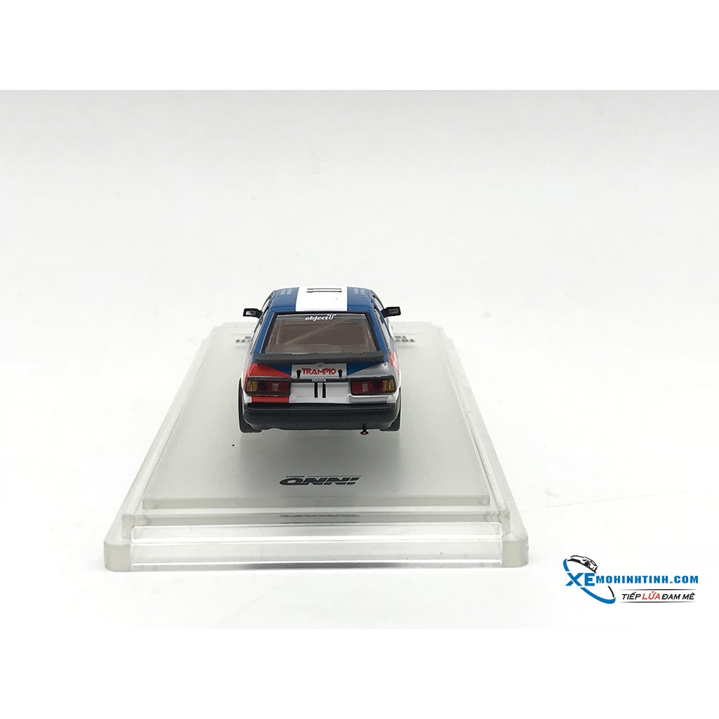 Xe Mô Hình Toyota Corolla Levin AE86 #11 ''Trampio'' JTC Sugo Winner 1985 1:64 INNO Model ( Xanh )