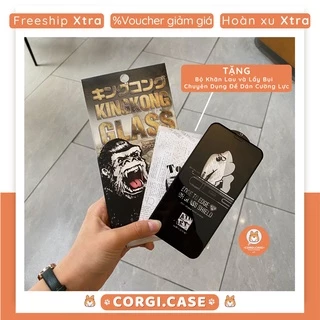 Kính cường lực KingKong Full màn cho Iphone 7 8 Plus SE X XS XS Max 11 12 13 14 15 Plus Pro Max