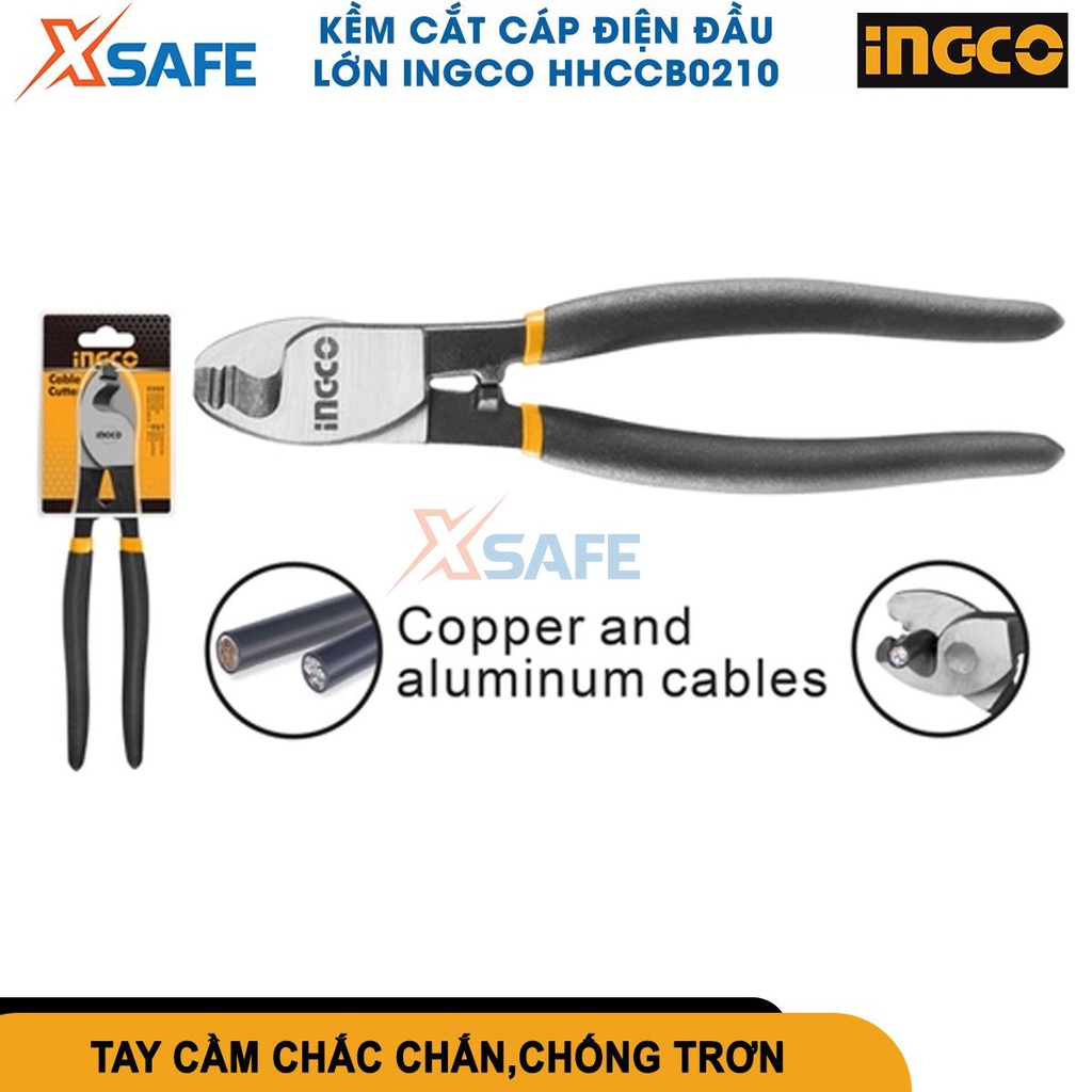 Kìm cắt cáp điện đầu lớn INGCO HHCCB0210 kềm 10 inch/250mm cắt cáp đồng, dây thép, dây kẽm...
