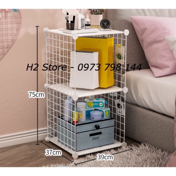 TỔNG KHO TỦ NHỰA PHA LƯỚI THÉP LẮP GHÉP THÔNG MINH 2 Ô