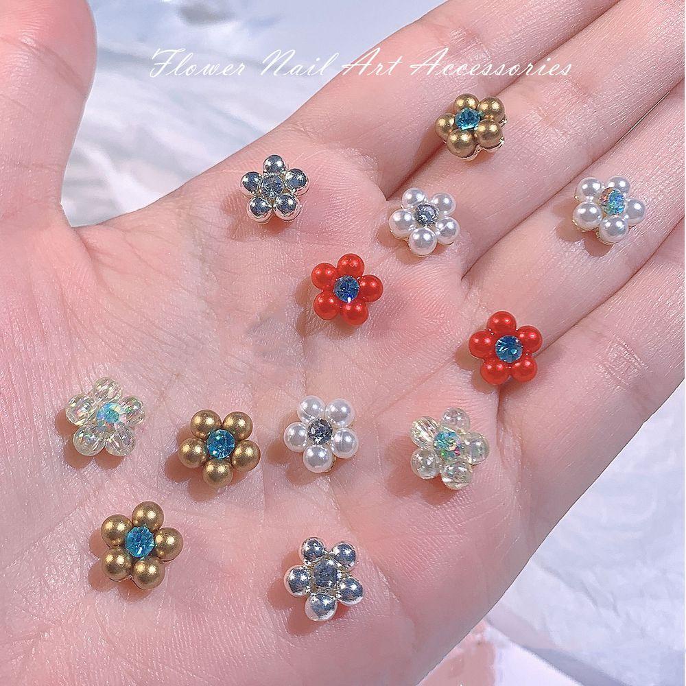 Phụ Kiện Trang Trí Móng Tay Hình Hoa 3D Nhiều Màu Thời Trang Dành Cho Nữ