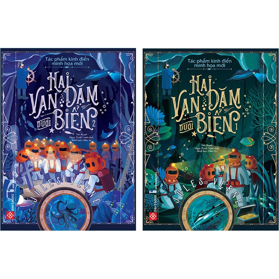 Sách - Tác Phẩm Kinh Điển Minh Họa Mới - Hai Vạn Dặm Dưới Biển (Bộ 2 Tập)