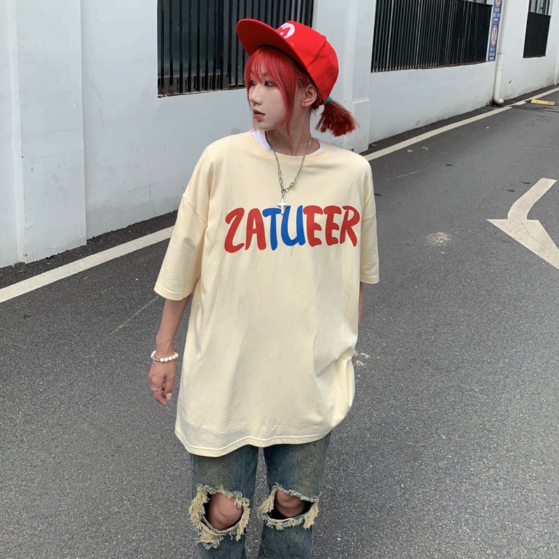Áo thun unisex tay lỡ Yinxx, áo phông nam nữ màu tan cổ tròn oversize ATL23