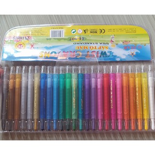 Bút sáp vặn G-star 24 màu ngắn