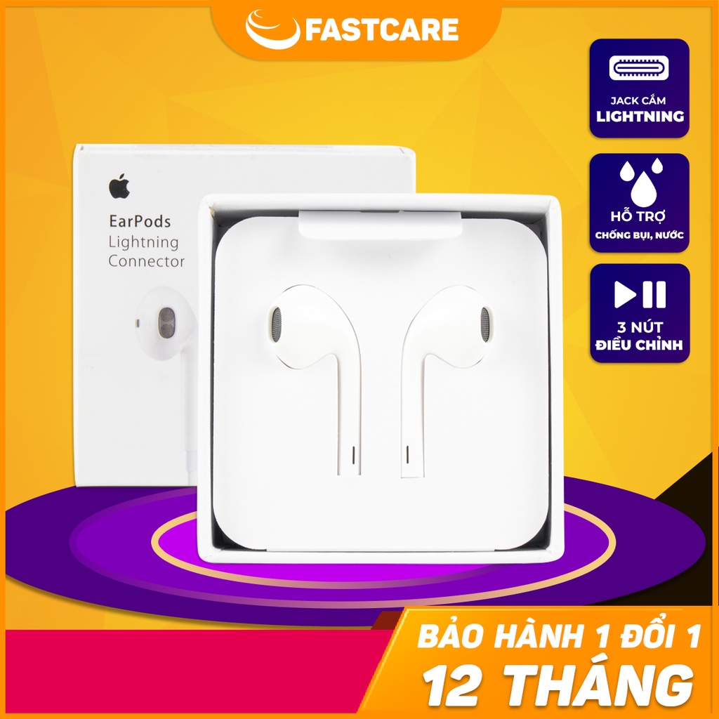 Tai nghe iphone chân lightning, tai nghe ip7, 7plus, 8, 8plus, x, xs, xsmax, 11,12/pro/max - chuẩn zin, bh 12 tháng