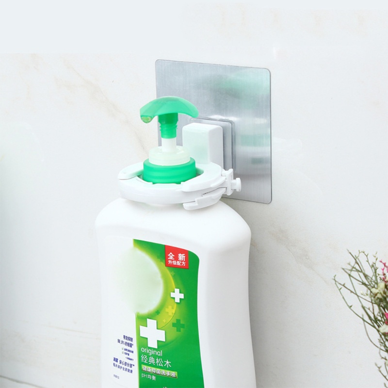 Set 4 Giá Đỡ Chai Nước Rửa Tay Dạng Bơm Tự Dính Tiện Lợi