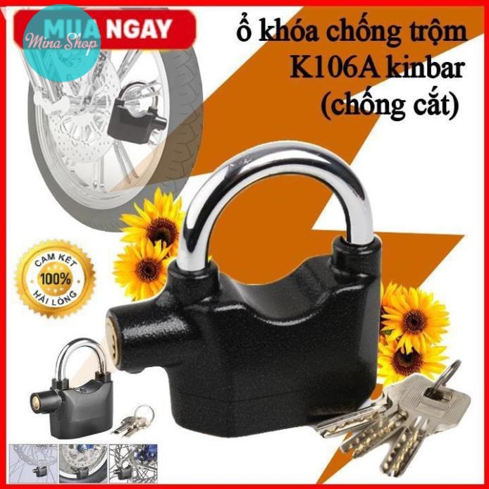 Khóa Chống Trộm, Khóa Cửa, Xe Máy, Tủ Cho Gia Đình Có Còi Hú Báo Động, Chống Cắt An Toàn Tuyệt Đối