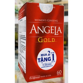 (Chính hãng)- Sâm ANGELA GOLD/ ANGELA GOLD- ĐẶC PHẨM CHO PHÁI ĐẸP- CHAI 60 VIÊN- MADE IN USA.