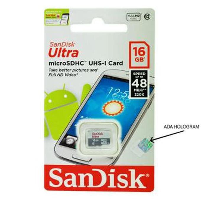 Thẻ Nhớ Sandisk Micro Sd / Microsdhc Ultra 16gb Class 10 Uhs-1