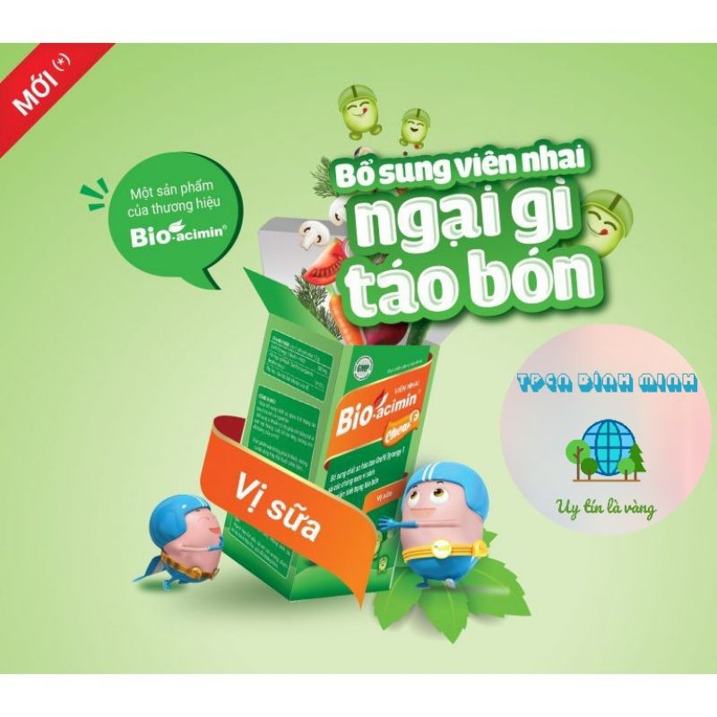 Cốm Vi Sinh Bio-acimin Chew F Dạng Viên Nhai, Bổ Sung Chất Xơ, Hết Táo Bón, Bé Ăn Ngon, Chóng Lớn