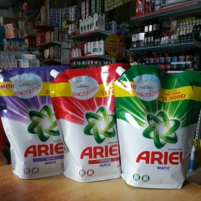Nước giặt ariel power gel đậm đặc túi 2,15kg