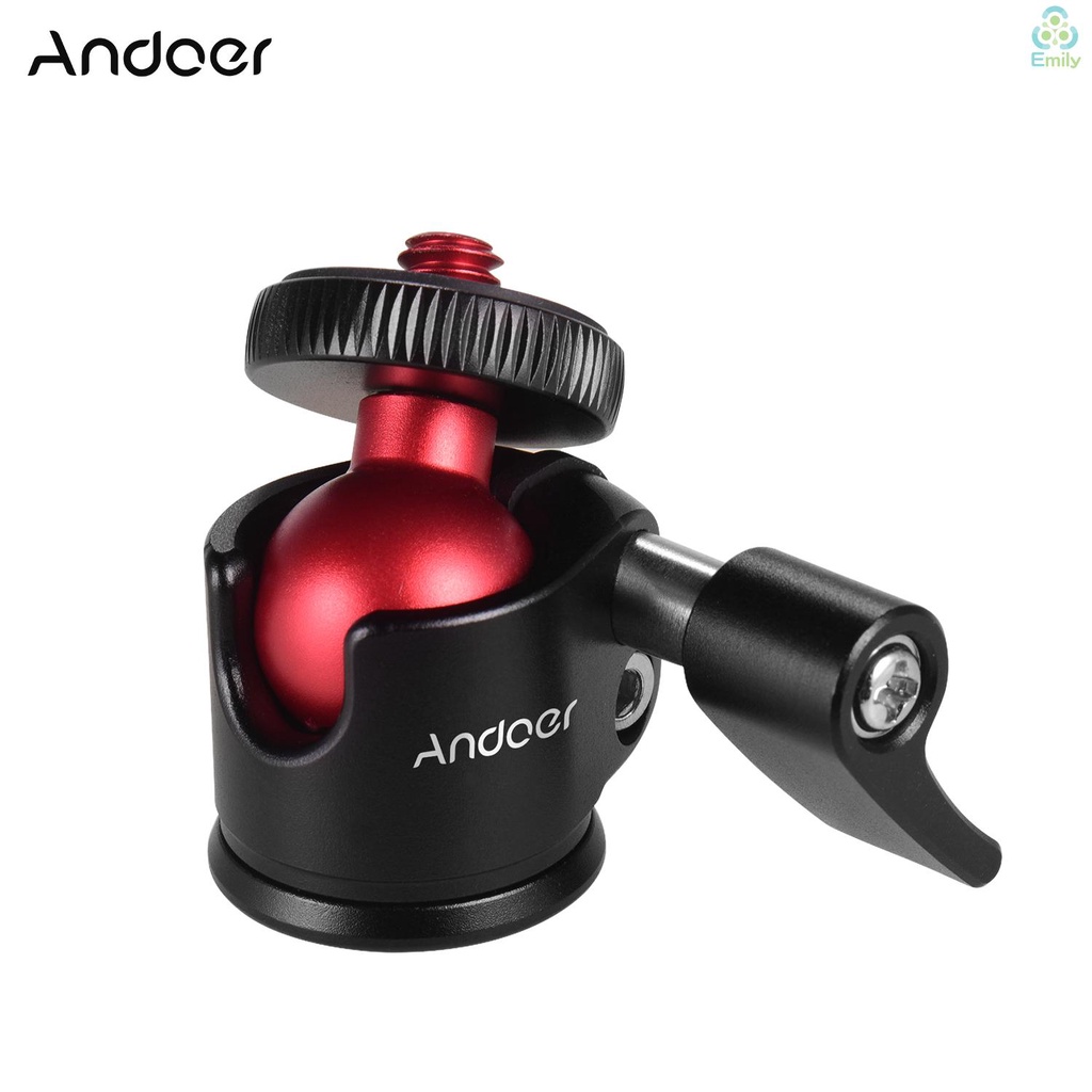 Đầu bi ANDOER mini gắn giá đỡ ba chân xoay được 360 độ dành cho máy ảnh DSLR