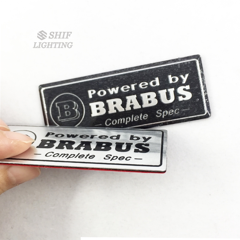 Logo &quot;brabus &quot; bằng nhôm trang trí ô tô