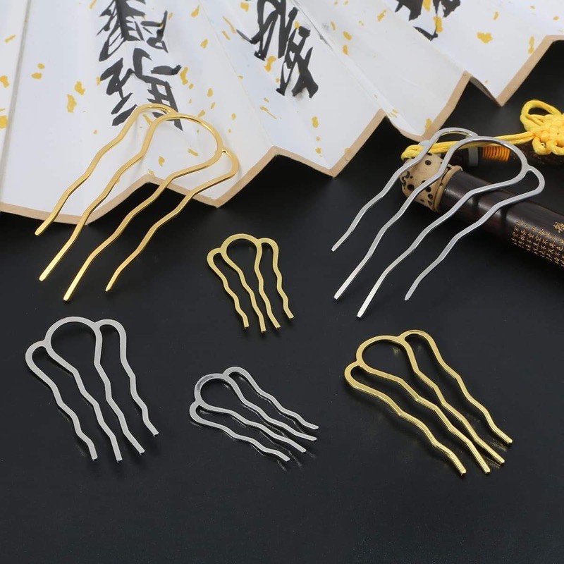 Phôi -Cán Trâm Chữ U Gợn Sóng 4 Chân 9x5cm