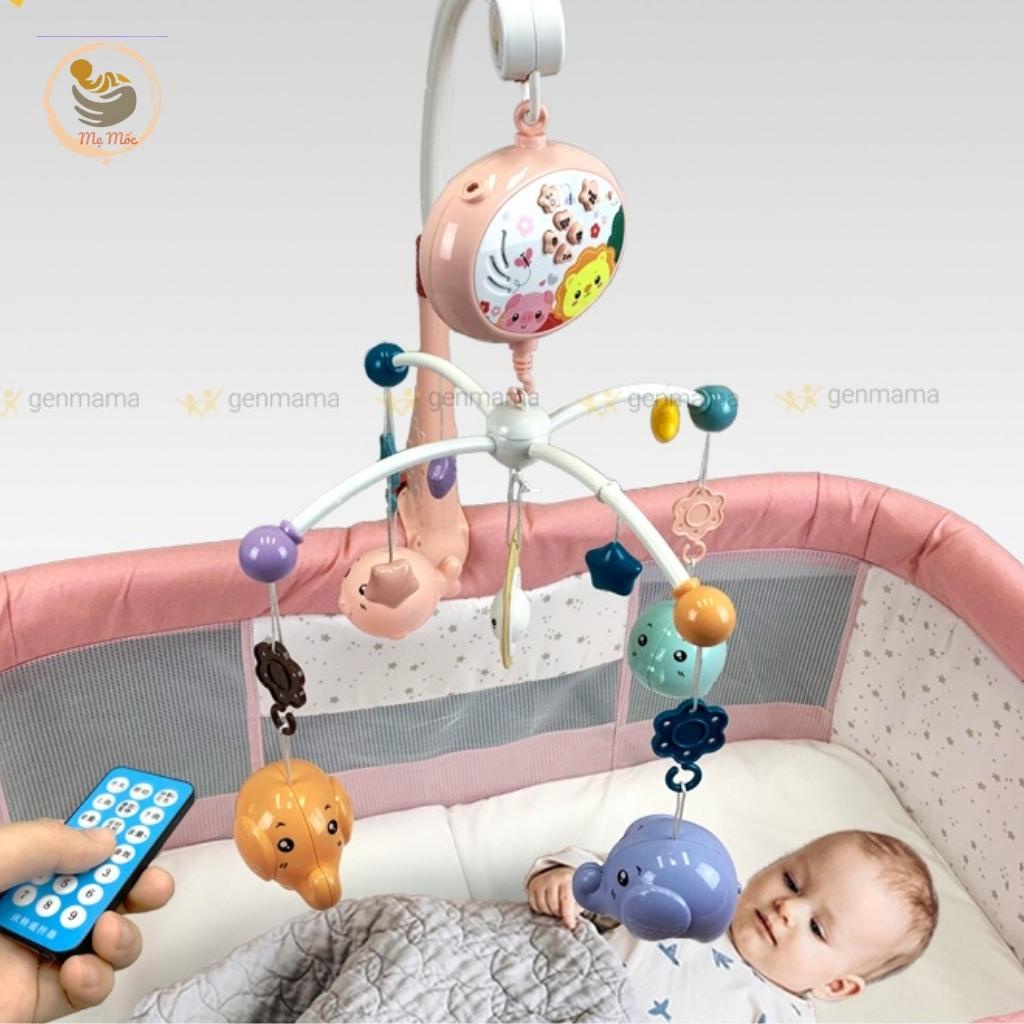 Treo Nôi Có Hộp Nhạc Và Điều Khiển Cho Bé Xoay 360 Độ Đồ Chơi Sơ Sinh Cao Cấp Kích Thích Giác Quan Shop Mẹ Mốc