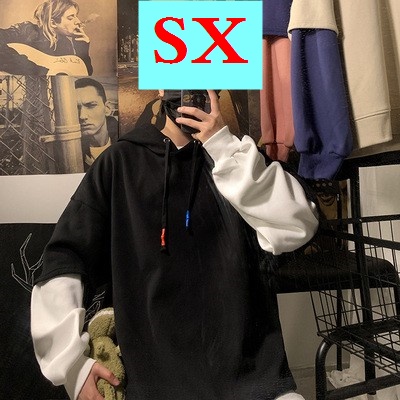 Áo hoodie dài tay giả hai lớp phong cách Hàn Quốc trẻ trung dành cho nam