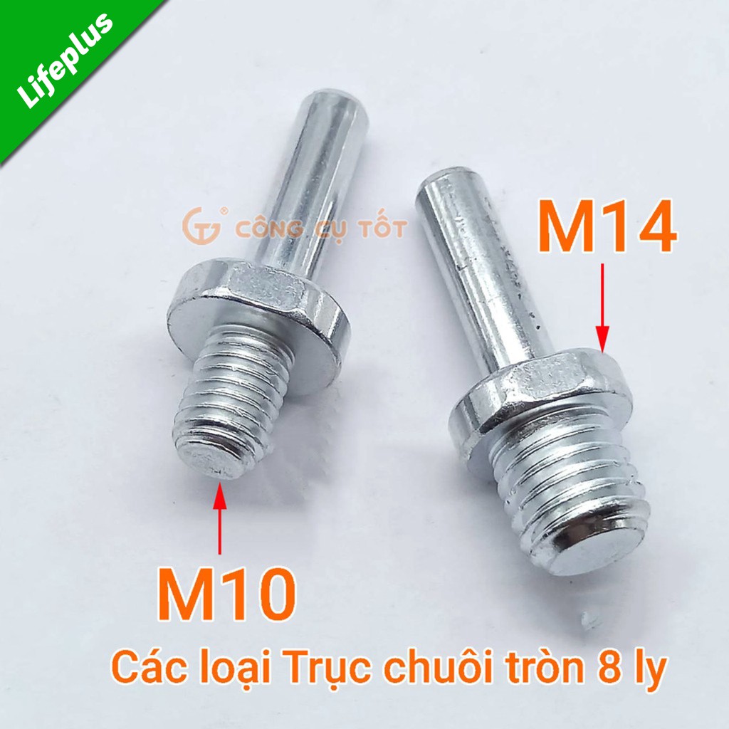 Trục chuôi tròn 8 ly nối đế chà nhám tròn vào máy cắt