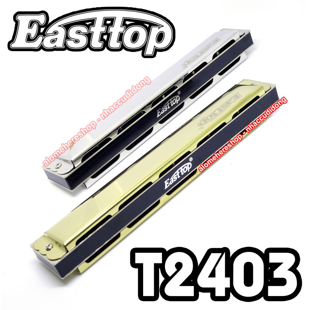 Kèn harmonica tremolo Easttop T2403 key C Bạc Có Clip Hình Ảnh Thực Tế