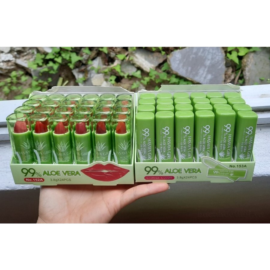 Soņ dưỡng môi có màu Hasaya Girl Aloe Vera 99%