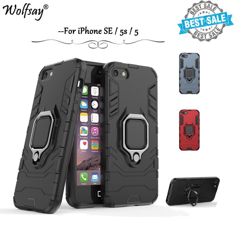 Ốp lưng nhựa cứng Chống Sốc Có Giá Đỡ Tiện Lợi Cho Điện Thoại Iphone Se / Iphone 5 / Iphone 5sgiá đỡ điện thoại