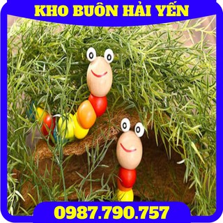 [Kho Buôn] Đồ chơi con sâu bằng gỗ giúp bé giải trí cực kì vui nhộn, giúp bé phát triển kĩ năng khéo léo khi chơi