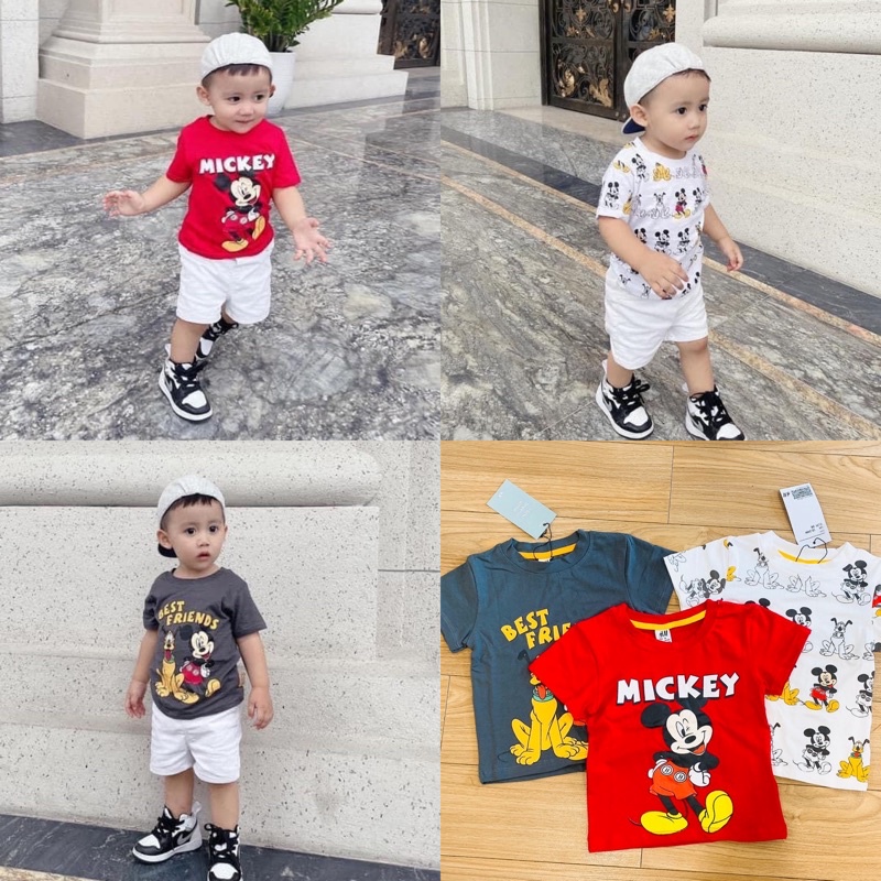 Set 3 áo phông Micky bé trai bé gái