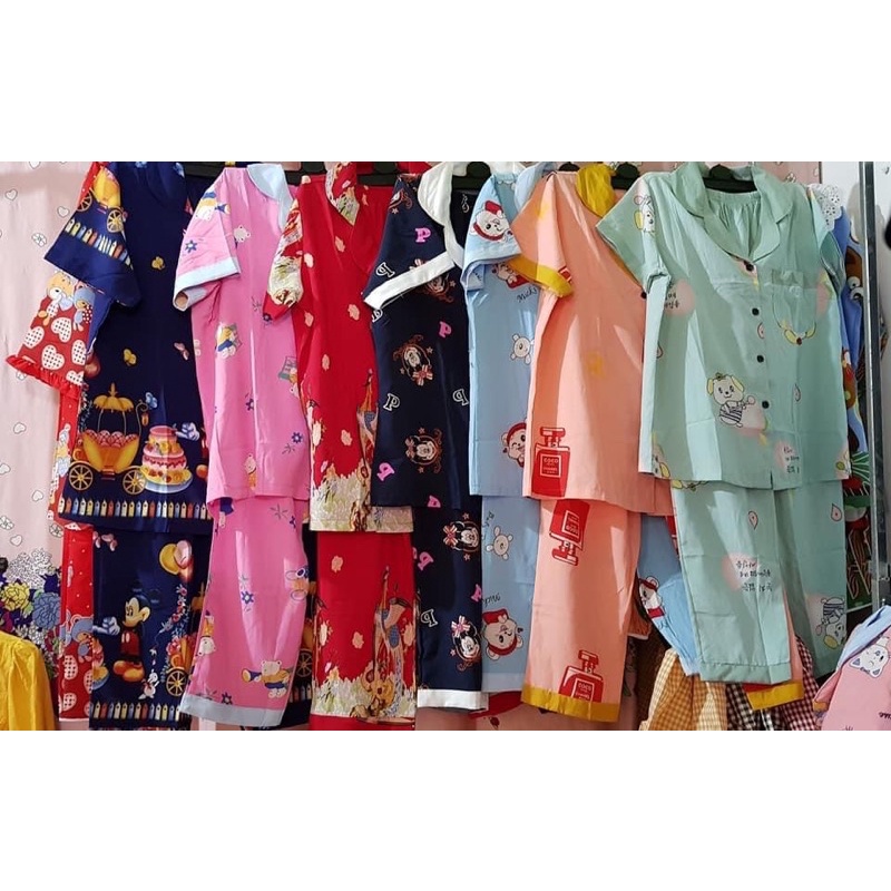 (giá sỉ) bộ pizama bộ tiểu thư bộ đũi bộ áo tầng hàng loại 1