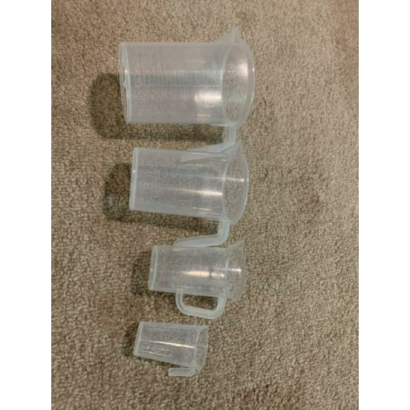 Bộ 5 ca đong chia vạch đo lường gồm ca 50ml, ca 100 ml, ca 250 ml, ca 500 ml, ca 1l B05CD đủ size