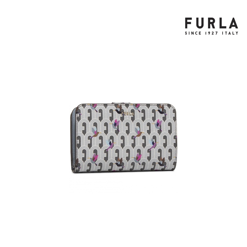 [Mã FAPRE4 giảm 10% đơn từ 1tr] Ví Nữ FURLA Babylon M Compact Wallet Ares St Logo Arco Colibri Mini