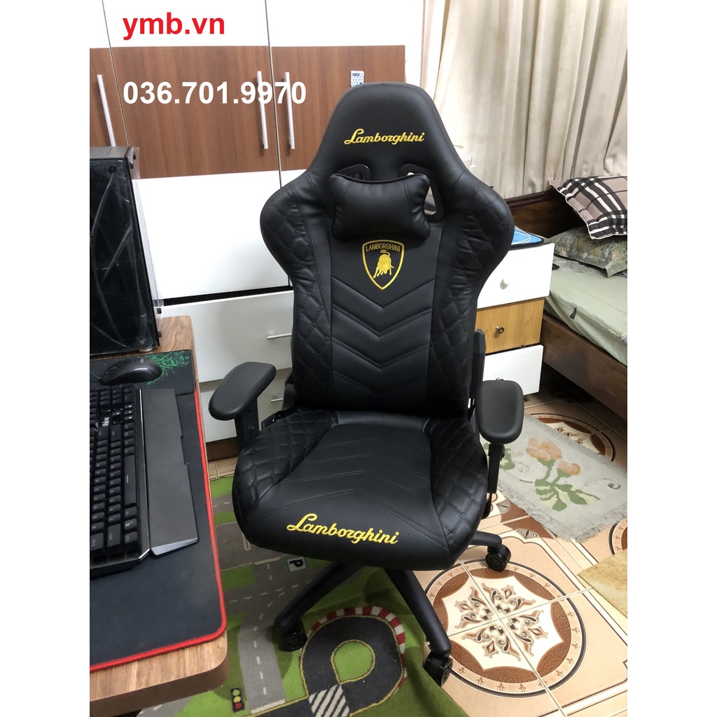 [ĐẲNG CẤP] Ghế Game Lamborghini xoay ngả lưng 180 độ chỉnh cao thấp ghế gaming stream văn phòng.