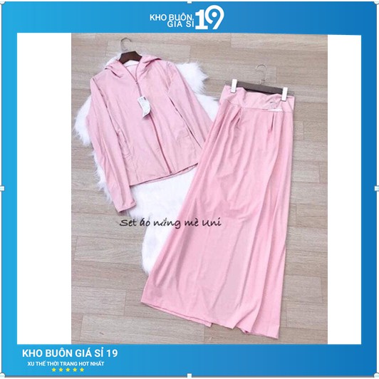 Set Áo nắng thông hơi và chân váy nắng