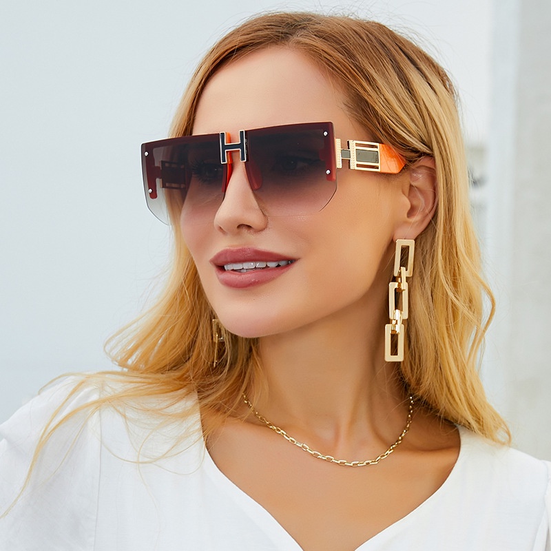 Kính Mát Oversize Không Gọng Đa Giác Cho Nam Và Nữ