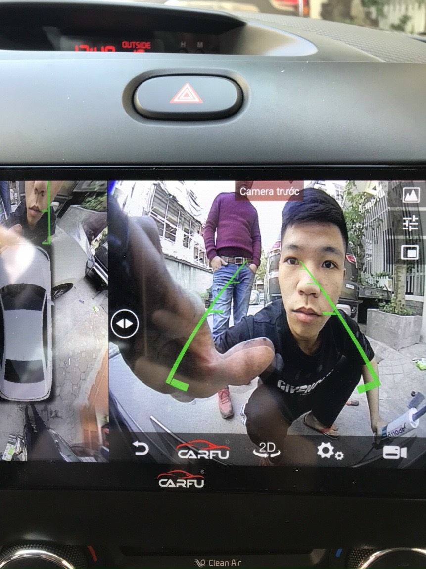 Màn Hình Android Carfu Liền Camera 360 AHD sony 3D, Ram 3gb bộ nhớ 32GB, dvd android kèm 360 siêu nét