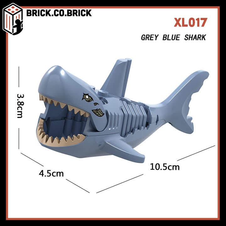 Đồ chơi Lắp ráp Minifigure Động vật &amp; Thú Hoang Dã Mô hình Sáng tạo Animal Cá mập Lego Shark XL001