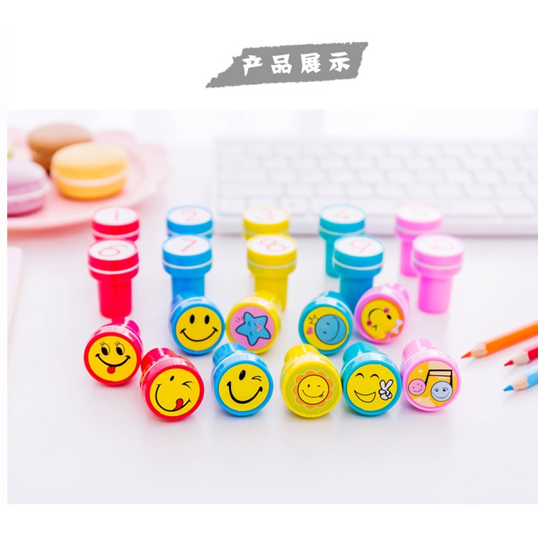 Bộ Con Dấu In Hình Biểu Cảm Khuôn Mặt Sáng Tạo Giáo Dục Cho Mẹ Và Bé