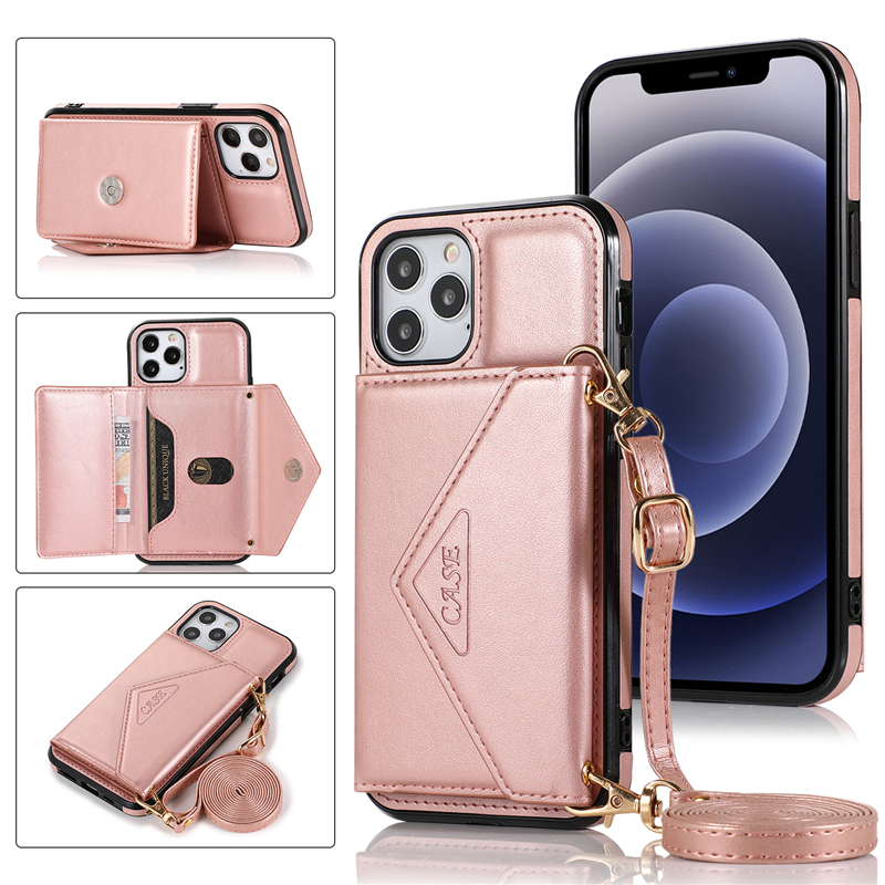 Ốp điện thoại da nắp gập nam châm có ngăn để thẻ thích hợp cho Iphone 12 Mini 11 Pro Xs Max Xr 8 7