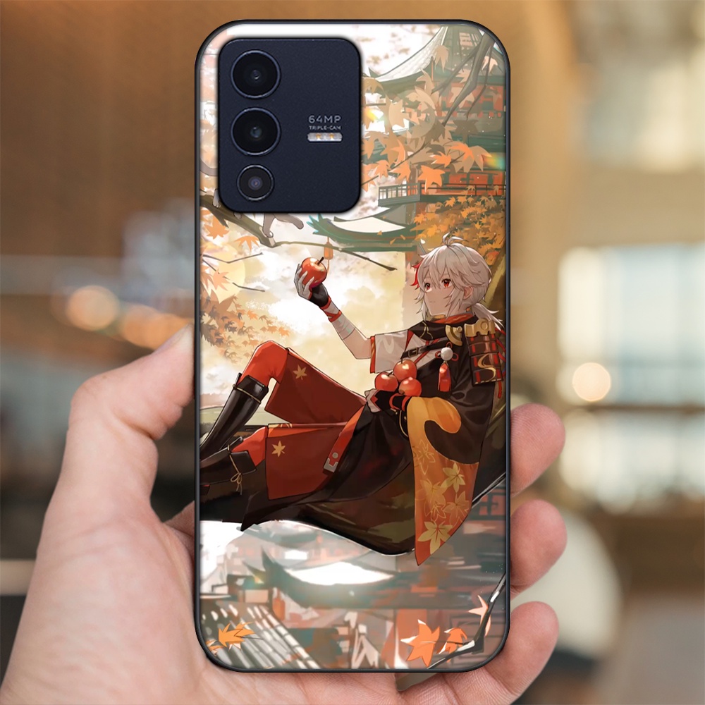 Ốp lưng Vivo V23 5G viền đen in hình Kazuha Genshin Impact