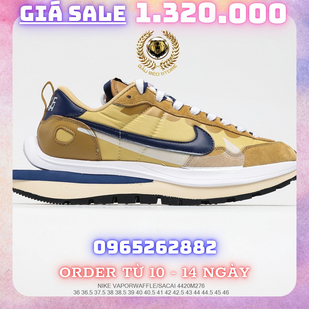 Order 1-2 Tuần + Freeship Giày Outlet Store Sneaker _Sacai X NIKe vaporWaffle “Tour Yellow ” MSP: 4420M2761 gaubeaostore